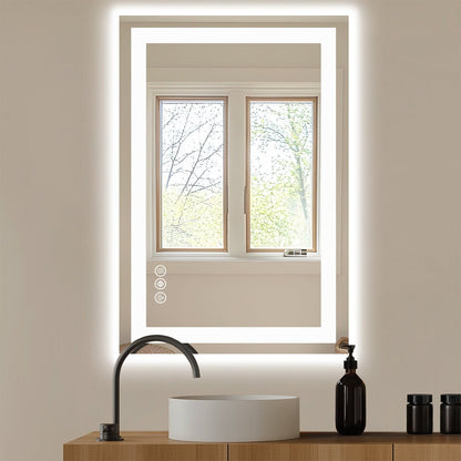 28" Anti - fog LED Bathroom Mirror LED Light Wall Mirror - Flare Shack