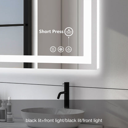 28" Anti-fog LED Bathroom Mirror LED Light Wall Mirror