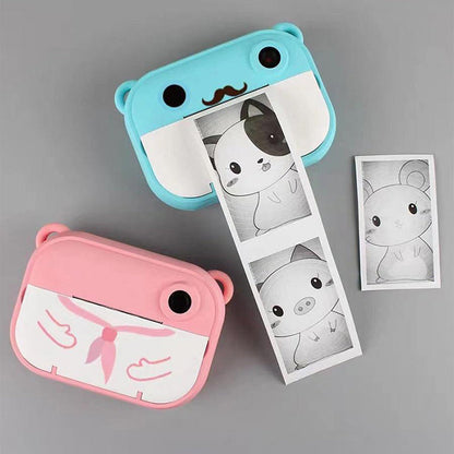 Kid Instant Print Camera - Fun Photography for Kids, Lightweight, Easy to Use, Black & White Prints