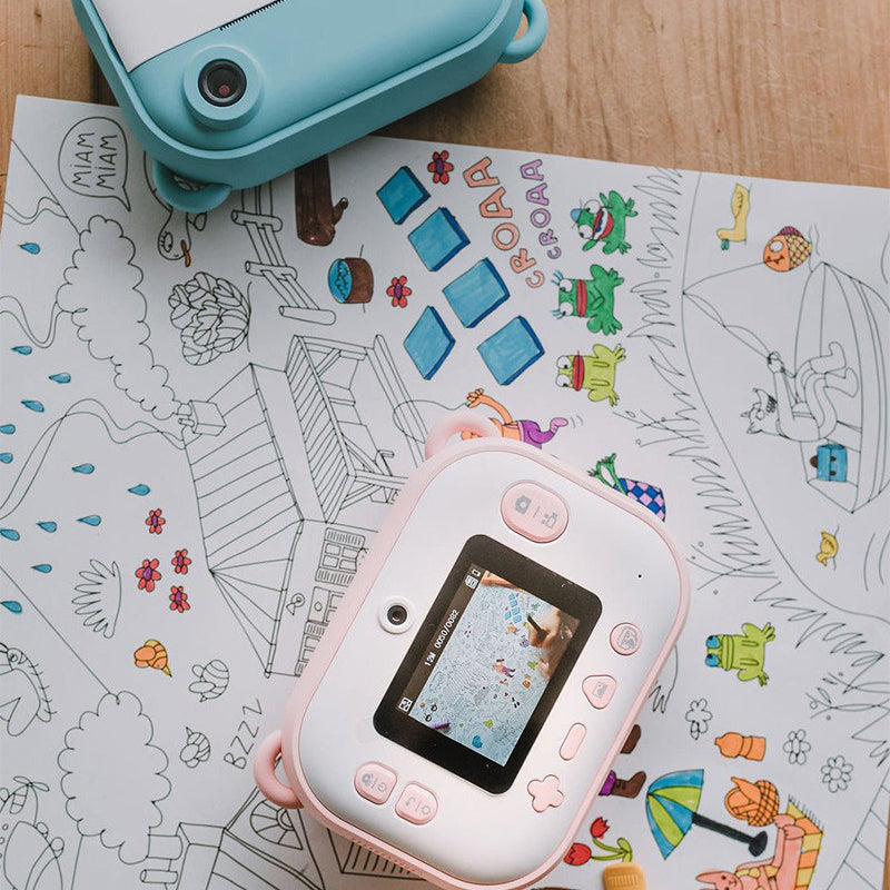 Kid Instant Print Camera - Fun Photography for Kids, Lightweight, Easy to Use, Black & White Prints