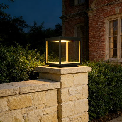 Square Hollow Frame Waterproof LED Outdoor Post Cap Light