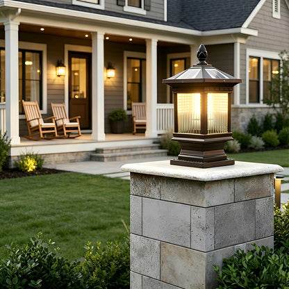 Outdoor Grille Glass Waterproof LED Fence Post Cap Light