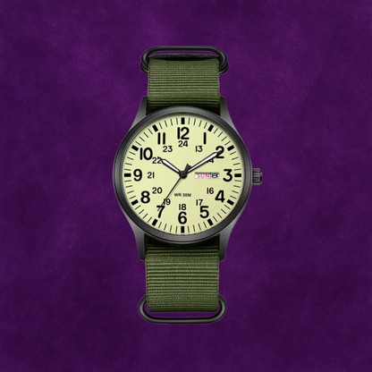 Adventure Men’s Watch – Waterproof, Scratch-Resistant, Nylon Strap, Rugged Outdoor Design