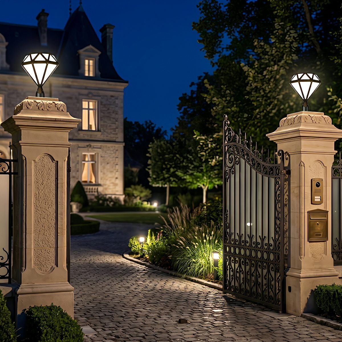 Waterproof Diamond Shape Post Cap Lights Fence Lighting