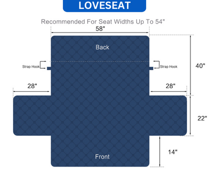 Couch Cover Furniture Protector With Side Pockets And Back Straps Reversible Colors Fall 2025 Pet Friendly