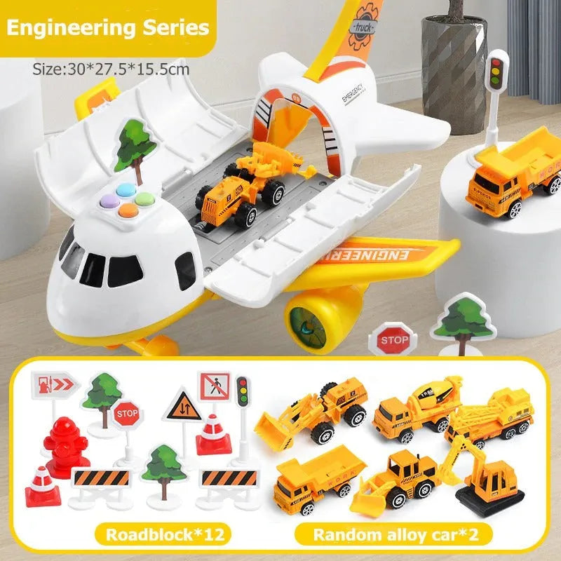 Airplane Toy Set XL Emergency Rescue Playset For Kids Back To School 2025 Gift Idea
