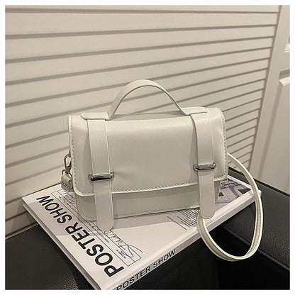 Lightweight Women's Square Mini Bag - Structured Flap, PU Leather, for Everyday Wear