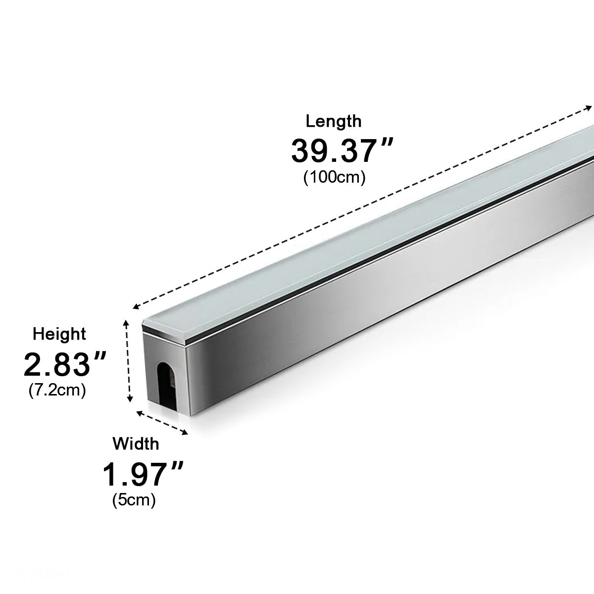 Low Voltage Waterproof Outdoor In Ground LED Strip Lights 39.37'' Stainless Steel