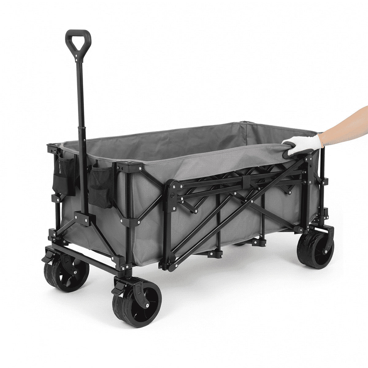 300L Heavy Duty Folding Utility Wagon Cart with All-Terrain Wheels