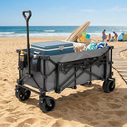 300L Heavy Duty Folding Utility Wagon Cart with All-Terrain Wheels