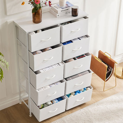 Large Capacity 5-10 Drawer Fabric Storage Cabinet Organizer