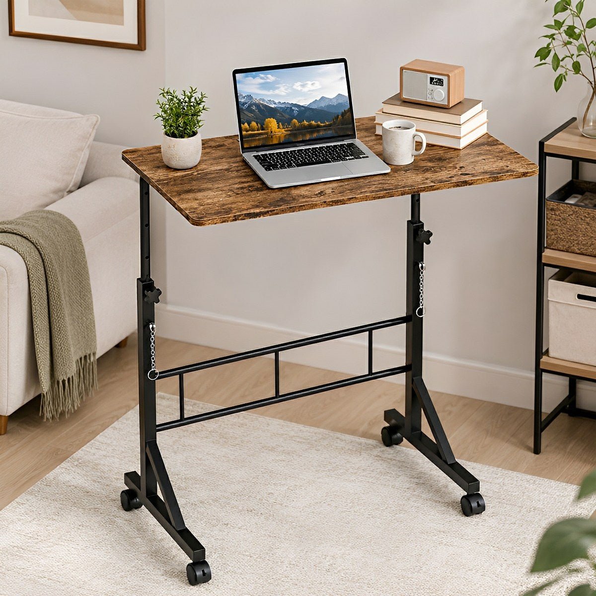 31.5" Adjustable Mobile Rolling Ergonomic Office Desk - Flare Shack