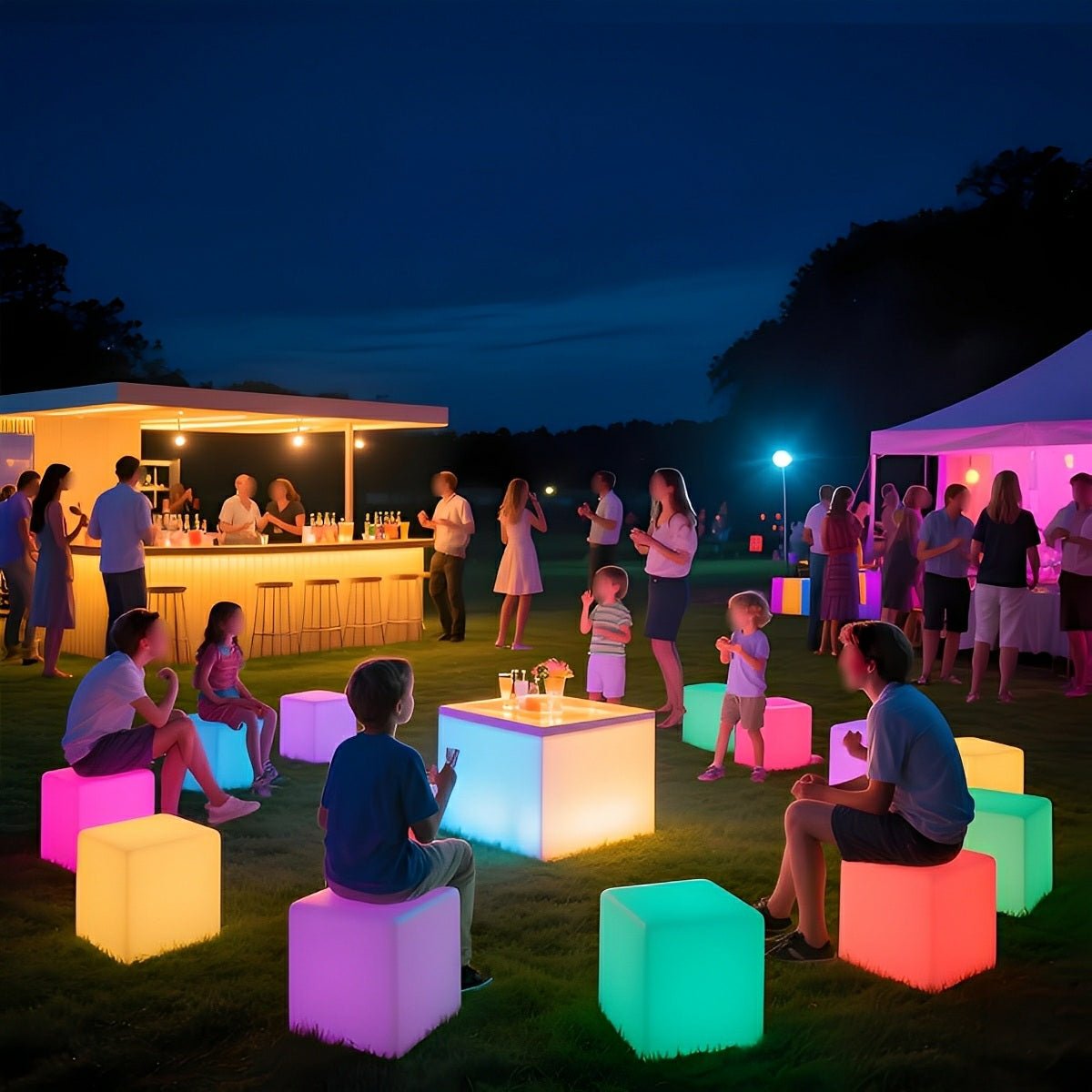 360 ° Modern Minimalist Cube Outdoor Floor Lamp - Flare Shack