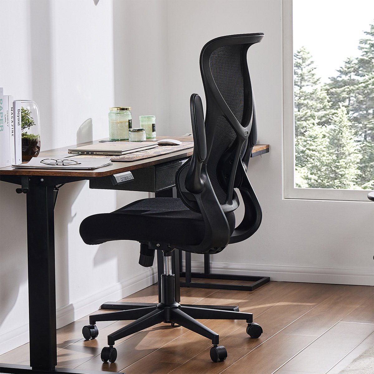 360 ° Rotatable Ergonomic Computer Mesh Office Chair with Armrests Support - Flare Shack