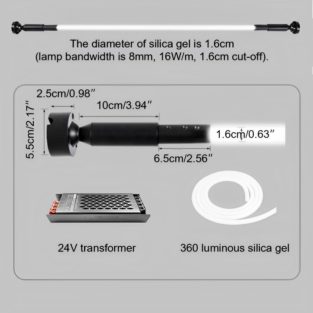 360° Modern Minimalist Rotatable LED Strip Lights Linear Light
