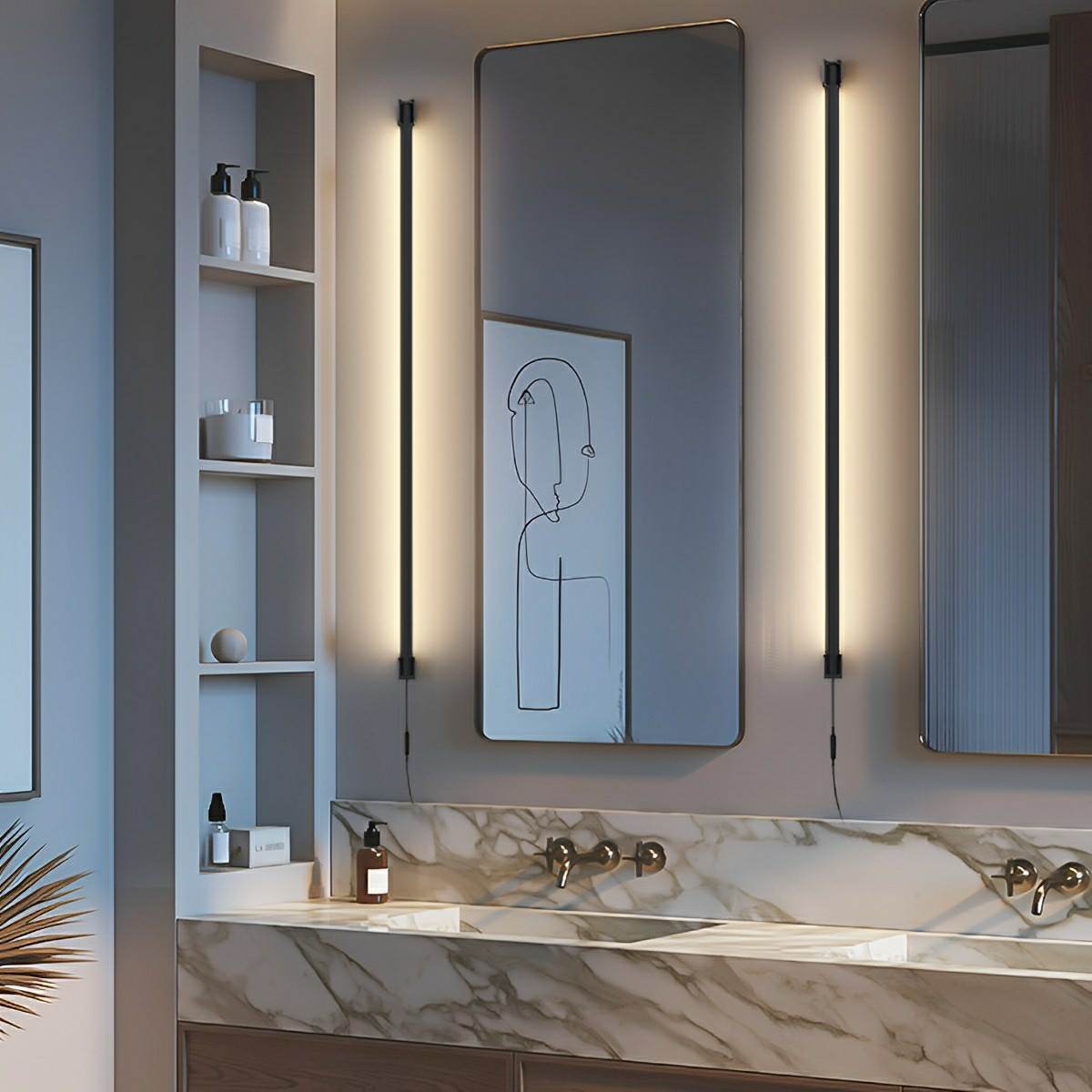 360° Rotatable Modern Minimalist Plug - in LED Long Strip Lights Wall Light - Flare Shack