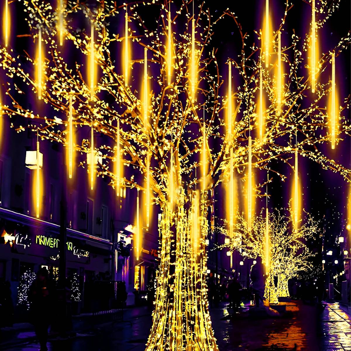 360° Waterproof Meteor Showers Dynamic Landscape Tree String Light Decor