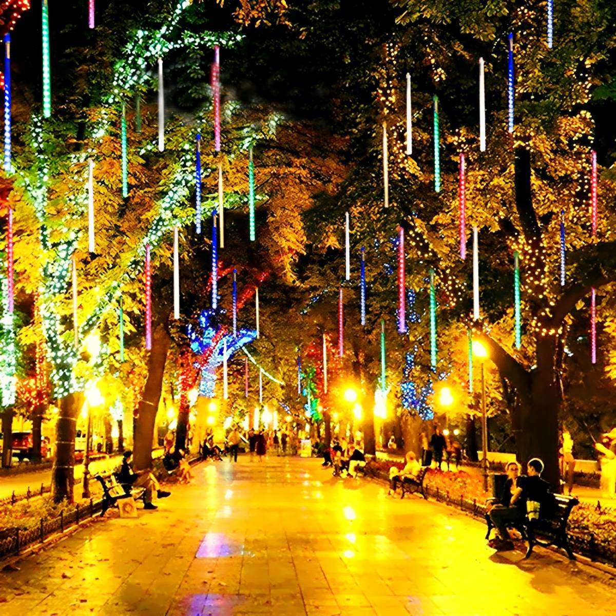 360° Solar Waterproof Meteor Showers Dynamic Landscape Tree String Light Decor - Flare Shack