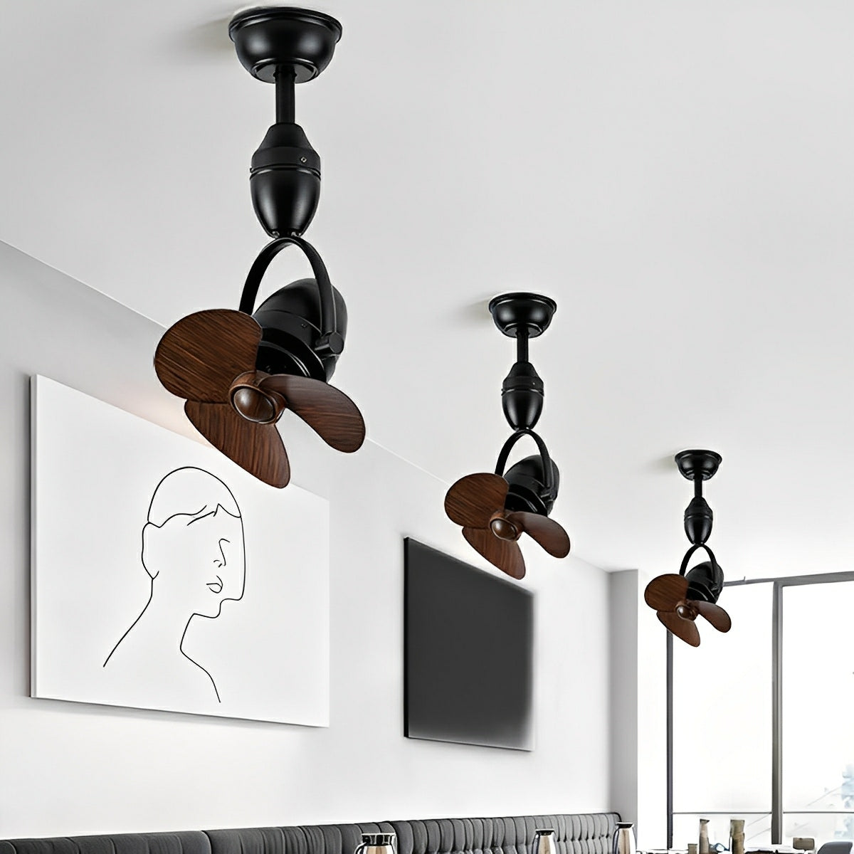 Modern Oscillating Ceiling Fan 3 Blade