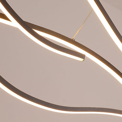 Modern Wave LED Linear Pendant Light