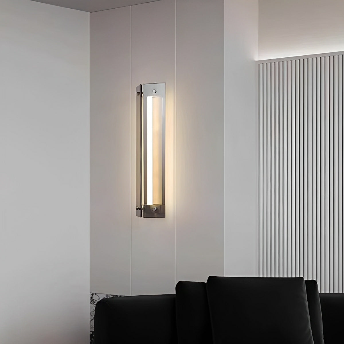 Modern Vertical Glass LED Wall Sconce