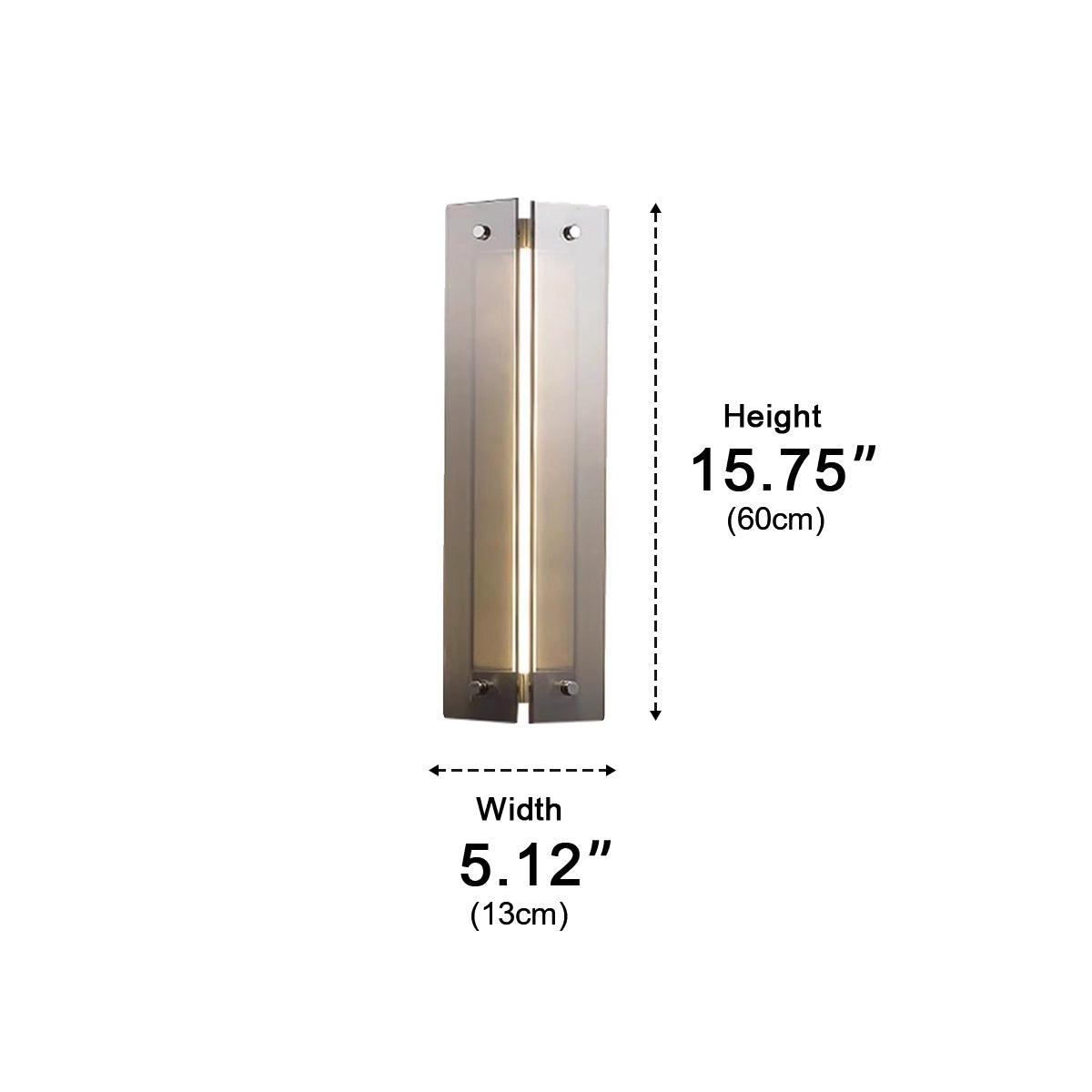 Modern Vertical Glass LED Wall Sconce