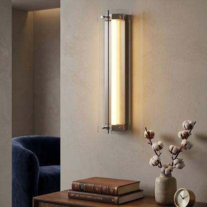 Modern Vertical Glass LED Wall Sconce