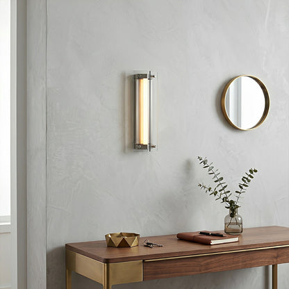 Modern Vertical Glass LED Wall Sconce