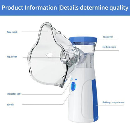 Nebulizer Portable Mini Mesh Nebulizer For Adults And Kids Quiet On The Go Inhaler Back To School 2025