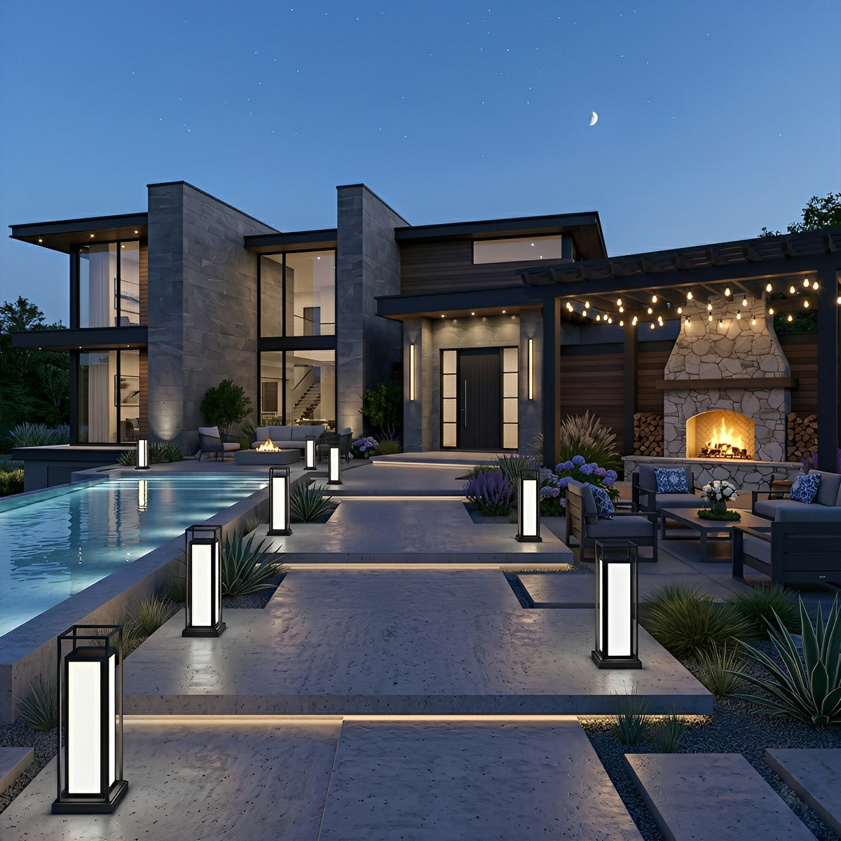 Waterproof Outdoor Post Lights LED Garden Lights Deck Light