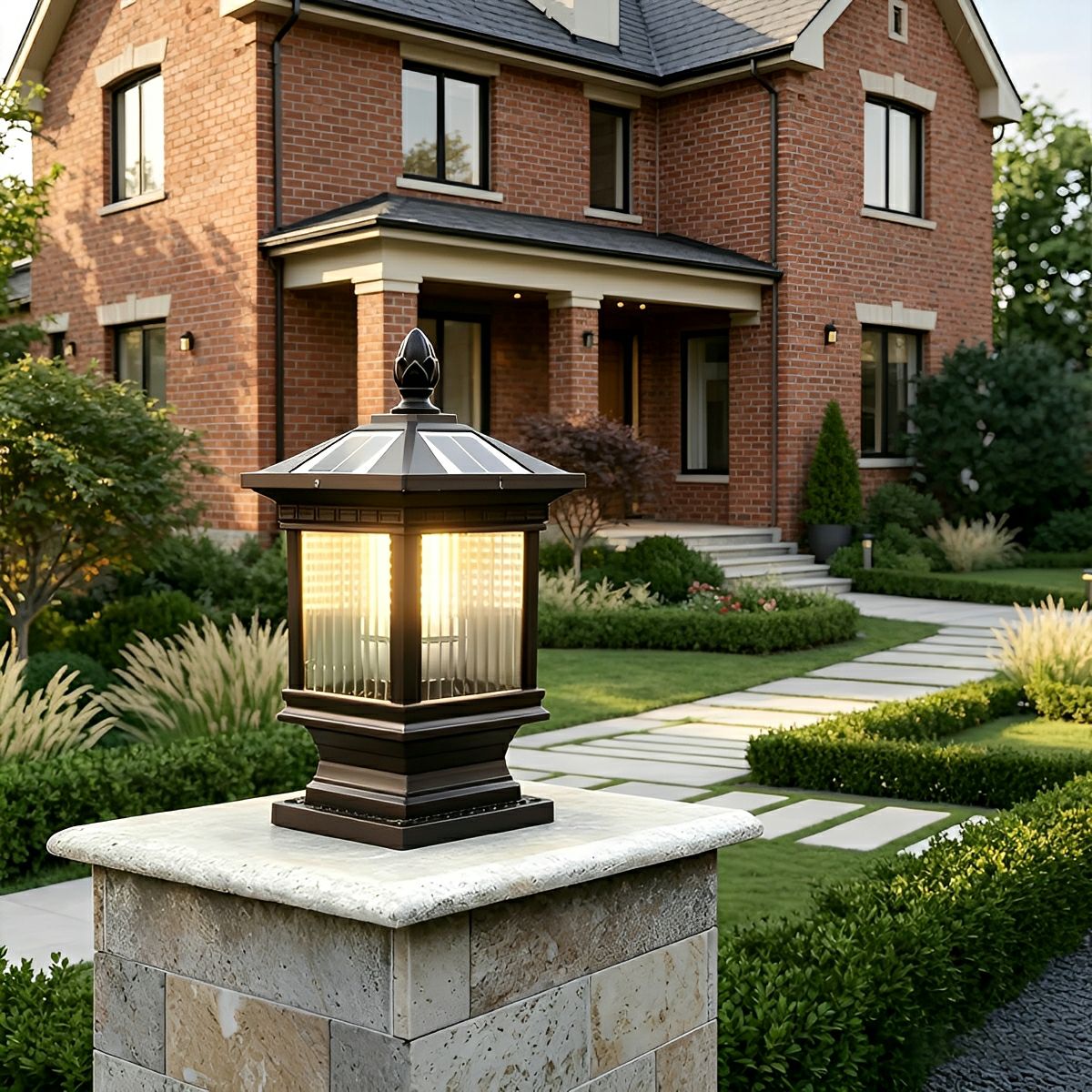 Outdoor Grille Glass Waterproof LED Fence Post Cap Light