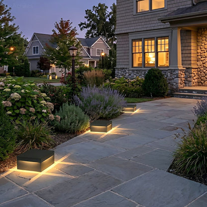 Square Waterproof LED Stainless Steel Fence Outdoor Post Cap Lights