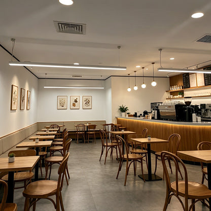 White Rectangle Strip LED Modern Recessed Hanging Linear Light