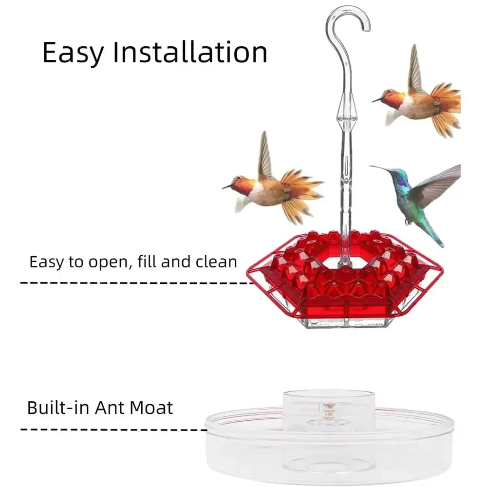 Hummingbird Feeder Ant Proof Outdoor Hanging Easy Perch