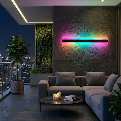 Waterproof Modern LED RGB Long Strip Outdoor Wall Light