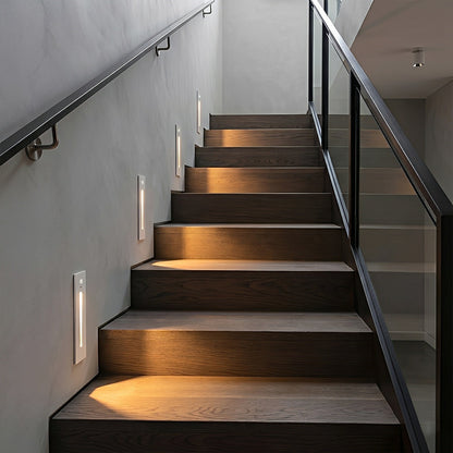 Modern Waterproof White Rectangle LED Waterproof Recessed Stair Lights Step Lights
