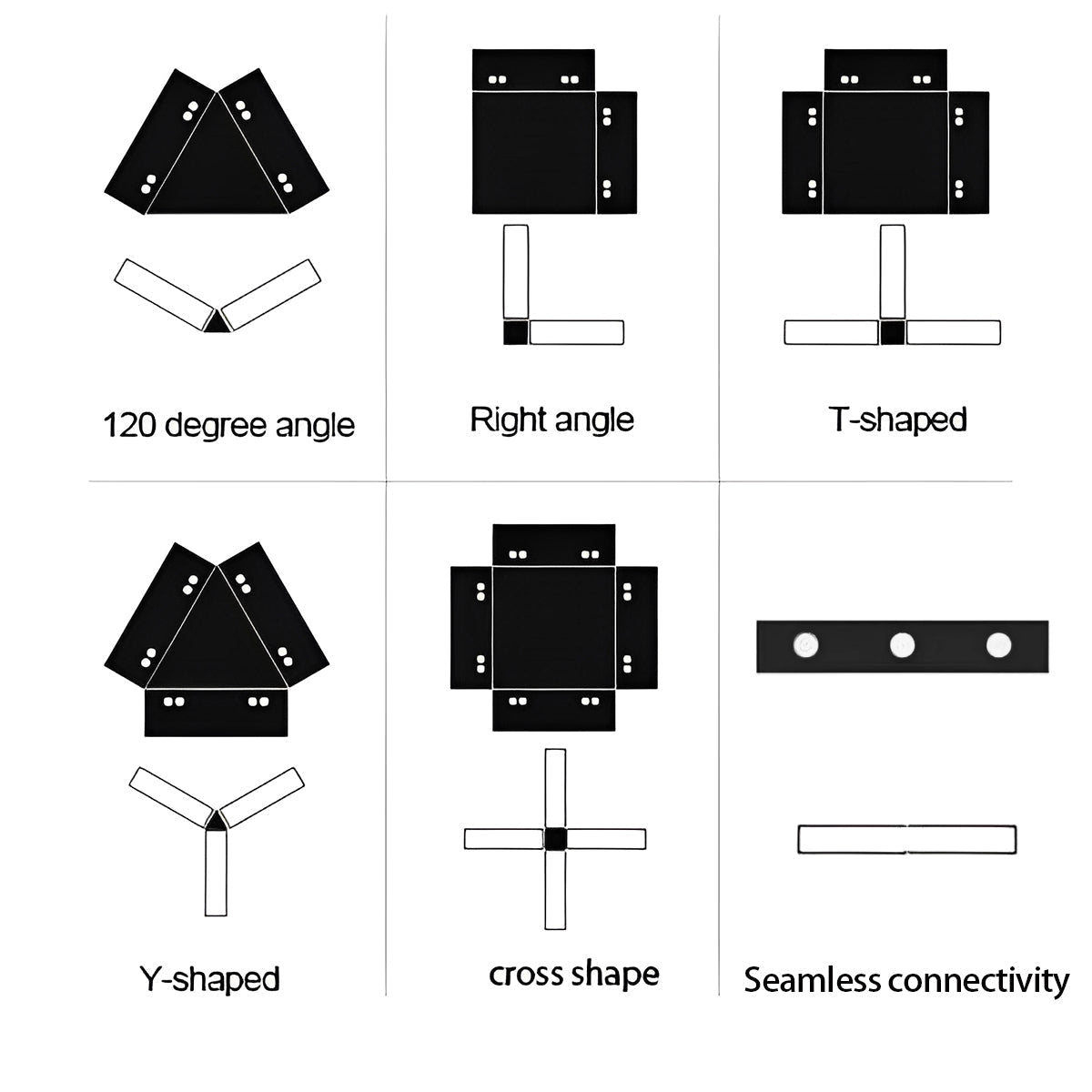 5 Pcs Hanging Linear Light Connector Accessories