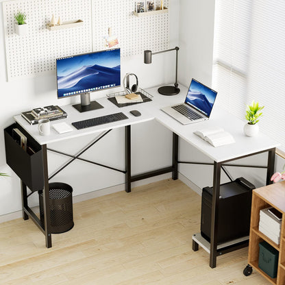 50 Inch Modern L - Shaped Computer Desk Gaming Corner Office Table - Flare Shack