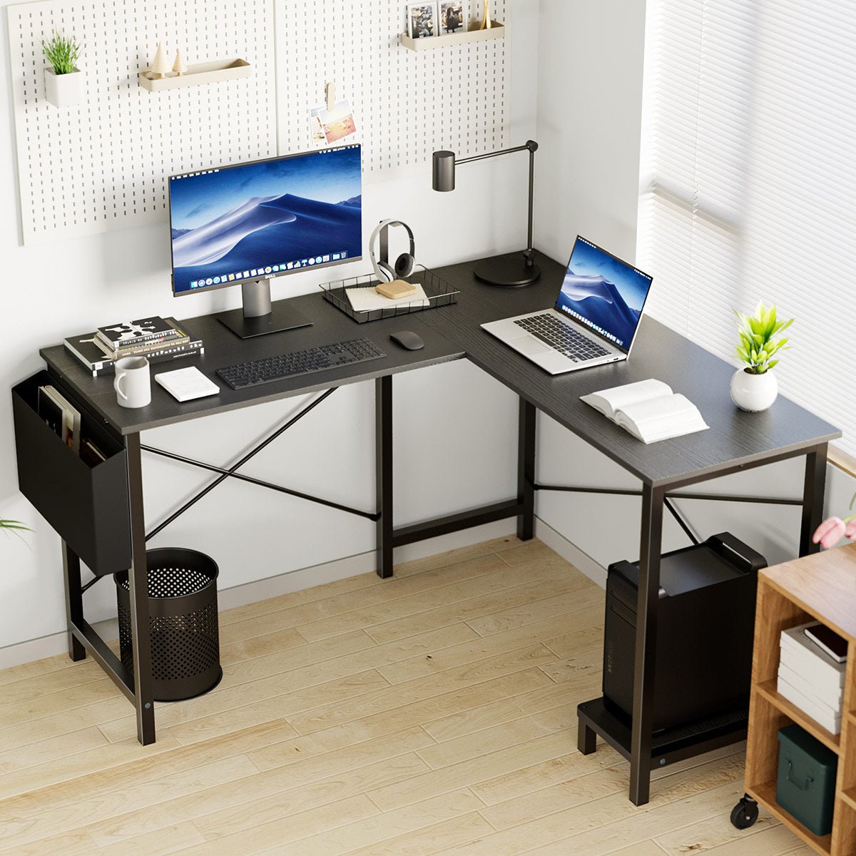 50 Inch Modern L - Shaped Computer Desk Gaming Corner Office Table - Flare Shack