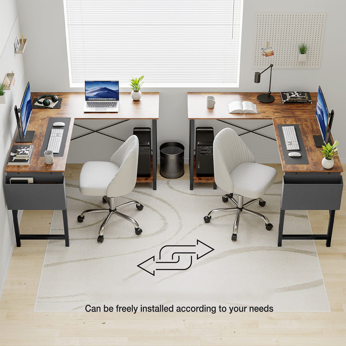 50 Inch Modern L-Shaped Computer Desk Gaming Corner Office Table