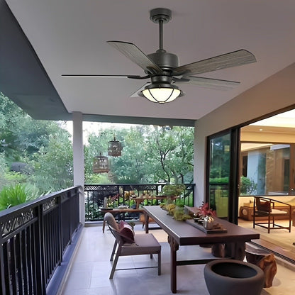 52" Classic Outdoor DC Motor Reverse Ceiling Fan Light - Flare Shack