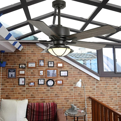 52" Classic Outdoor DC Motor Reverse Ceiling Fan Light - Flare Shack