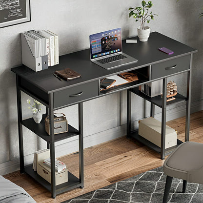 55" Computer Desk with 6 Drawers - for Home Office - Flare Shack