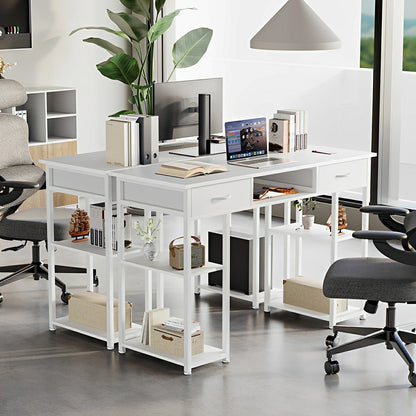 55" Computer Desk with 6 Drawers - for Home Office