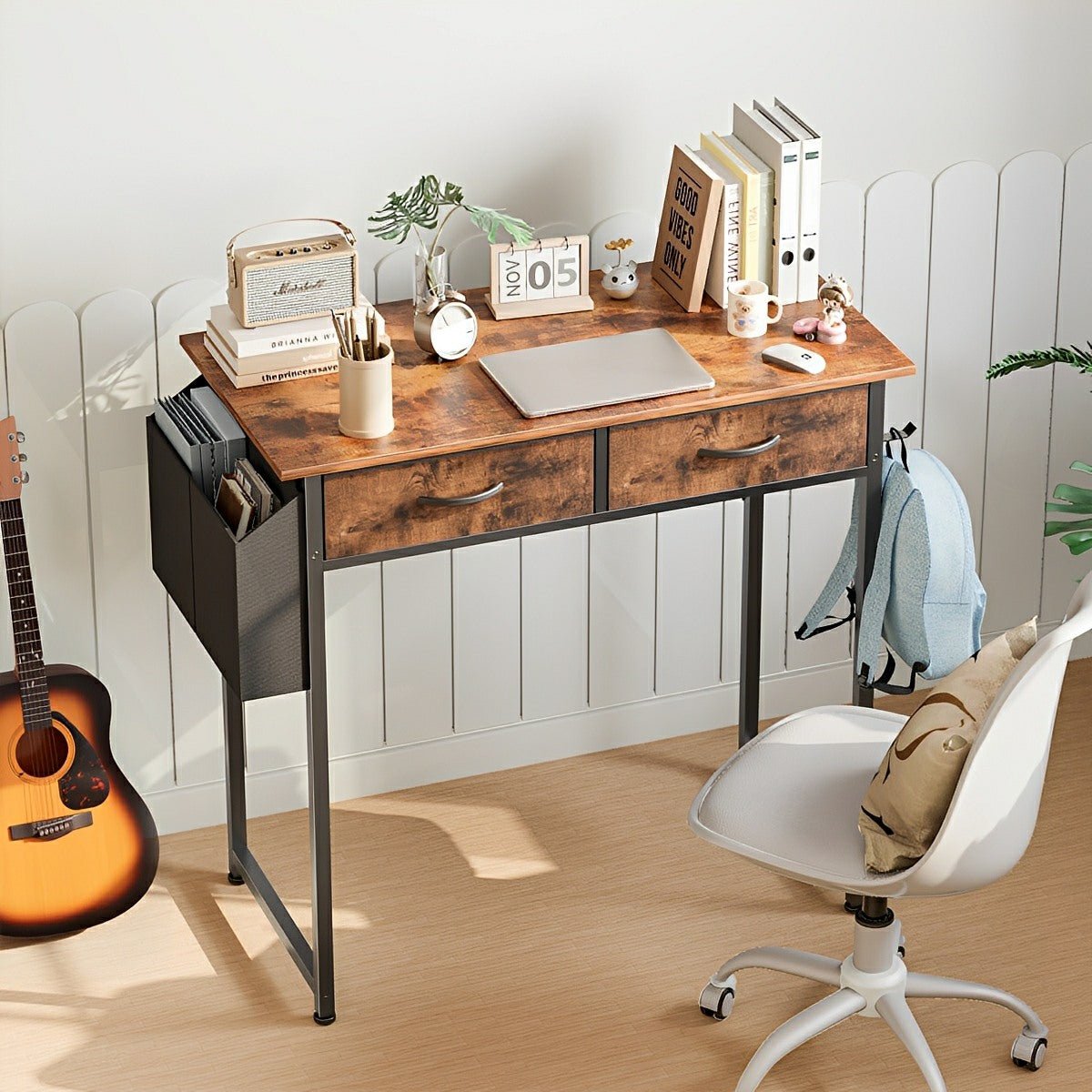 55" Computer Desk with 6 Drawers - for Home Office