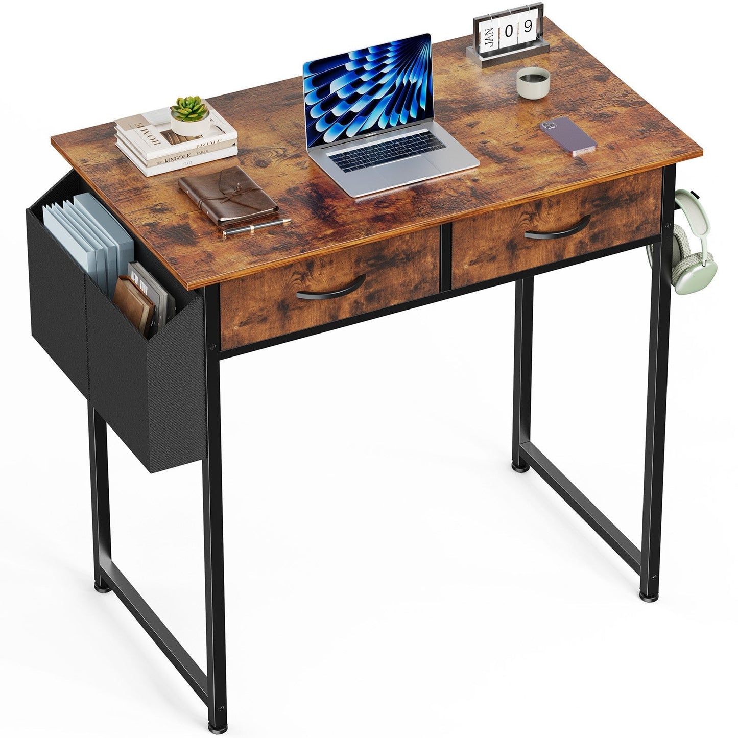 55" Computer Desk with 6 Drawers - for Home Office