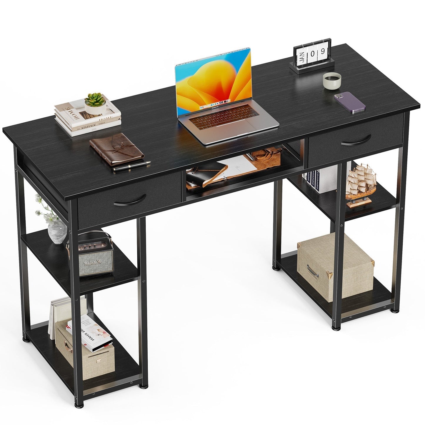 55" Computer Desk with 6 Drawers - for Home Office
