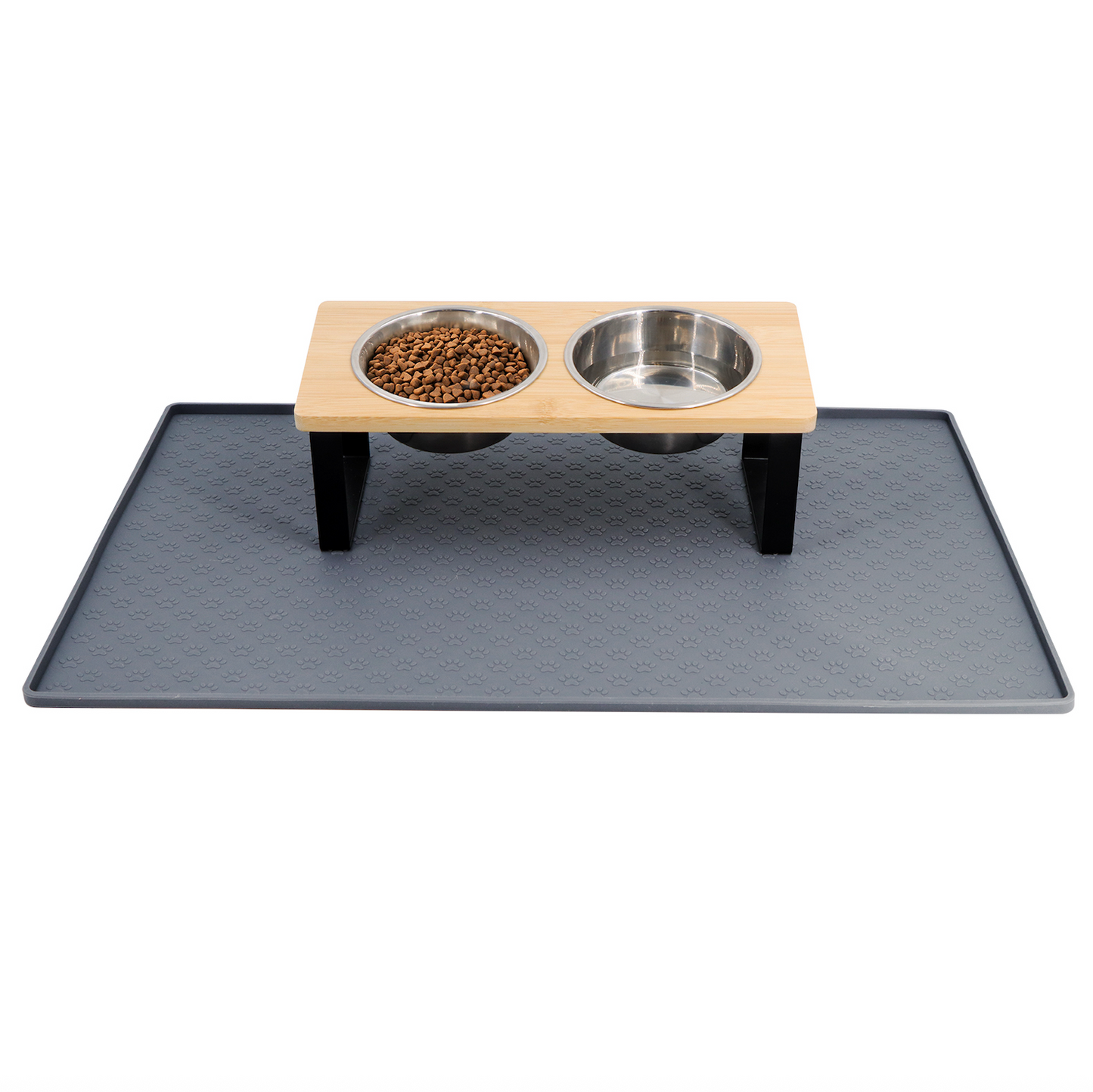 Dog Feeder Mat Non Slip With Raised Edges 15.5 x 23.5 Inches Fall 2025 Pet Essential Keeps Floors Clean
