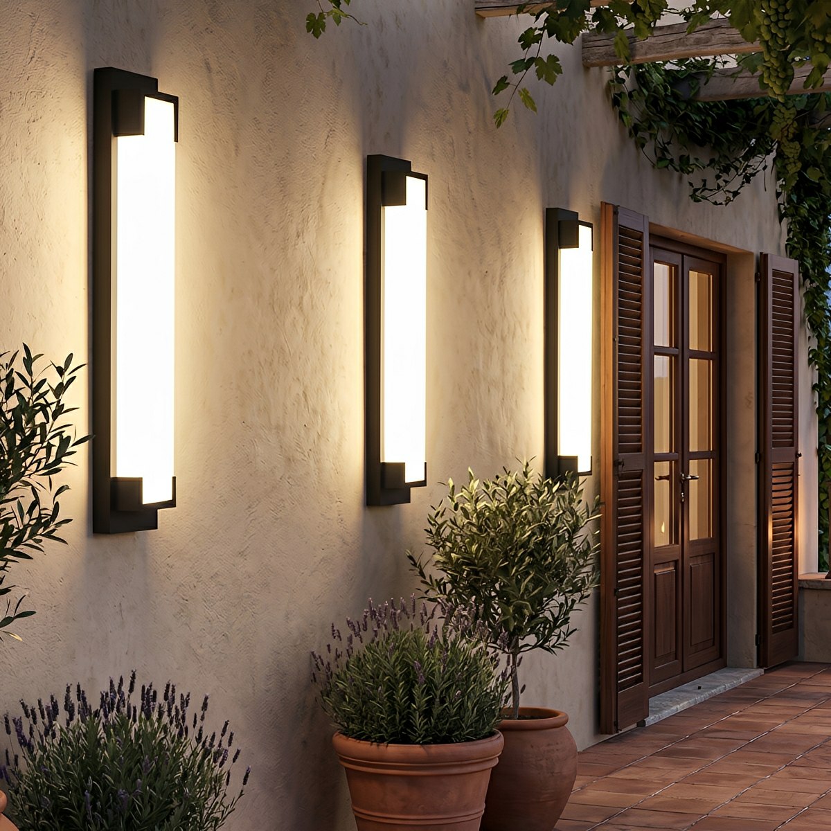 Modern Waterproof Linear Strip LED Outdoor Wall Lights
