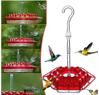 Hummingbird Feeder Ant Proof Outdoor Hanging Perch Hex